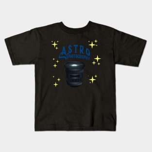 Astrophotography Camera Lens Kids T-Shirt